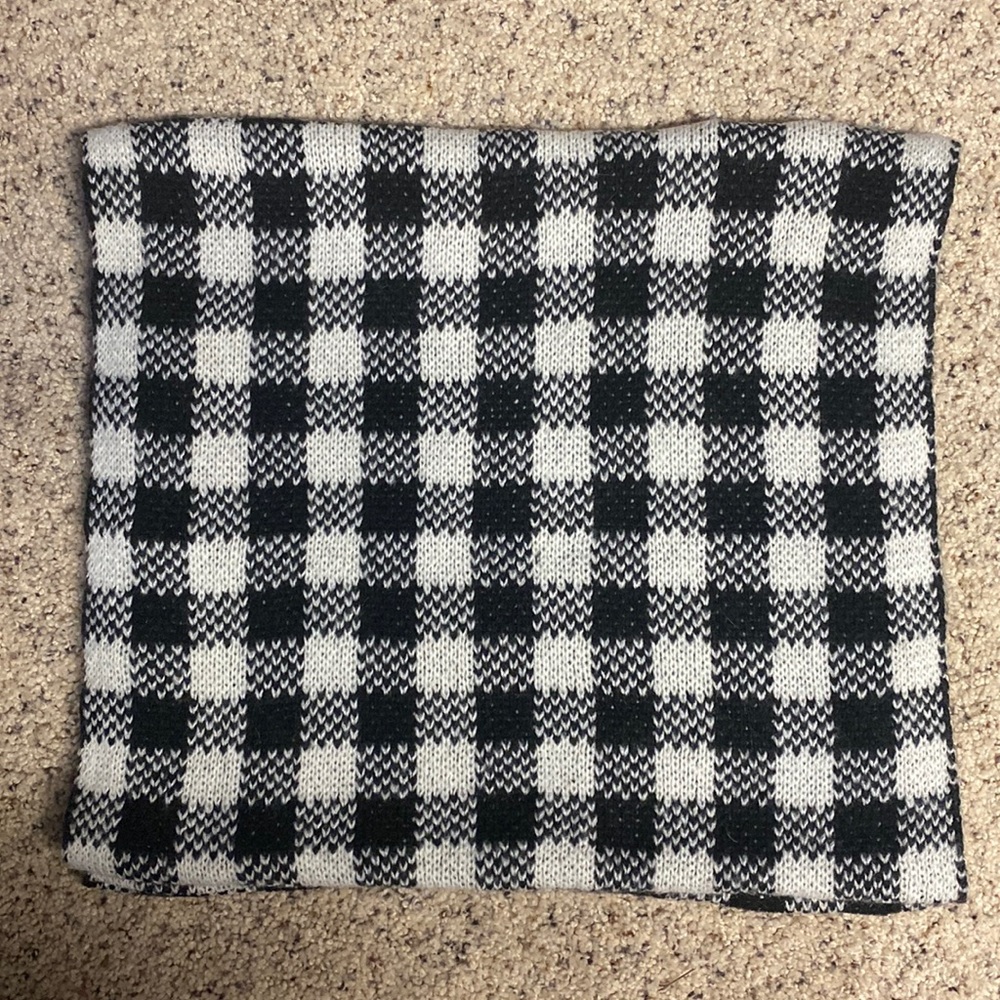 Express Black and White Plaid Scarf